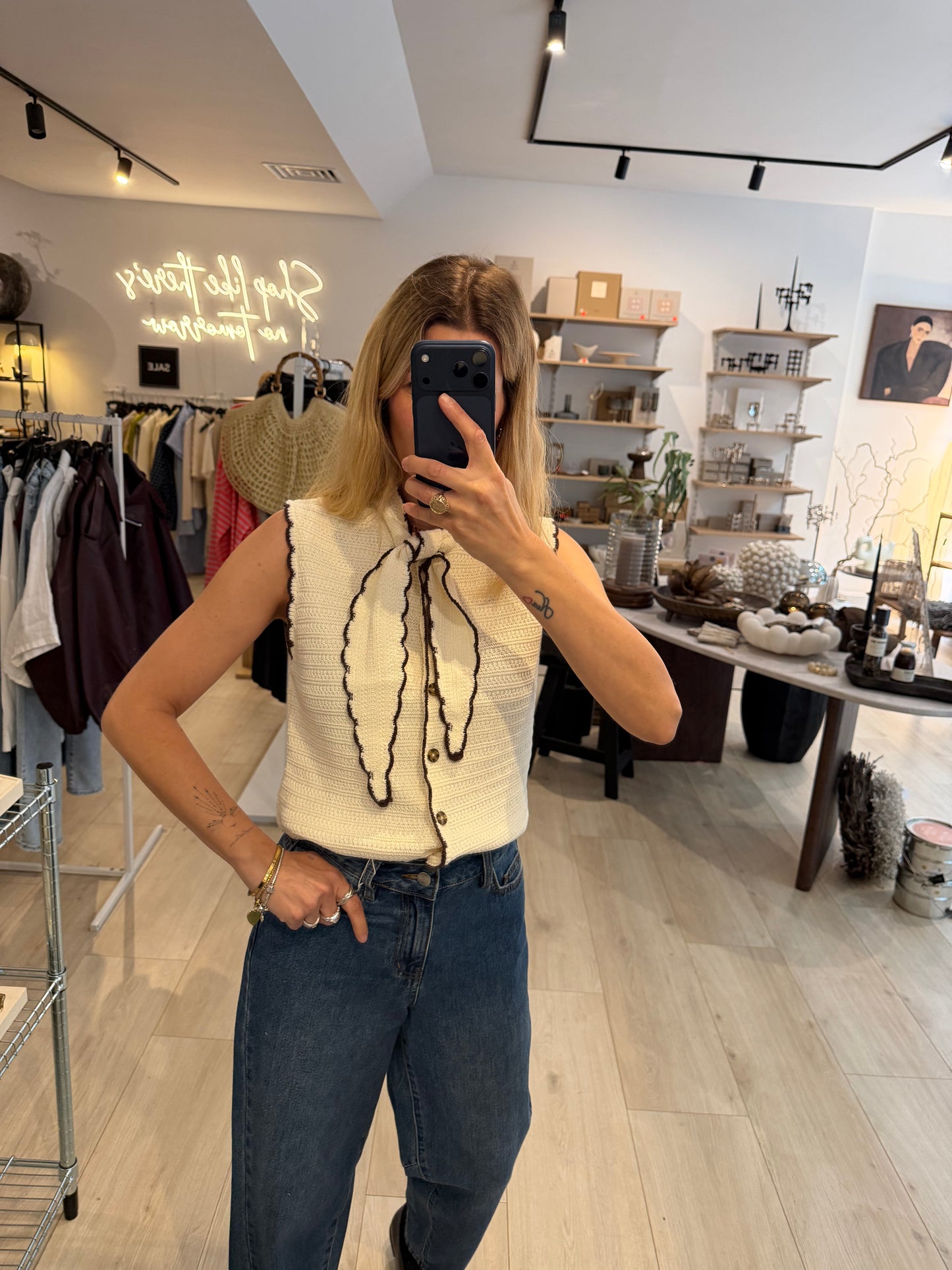 Shirt mit Schal