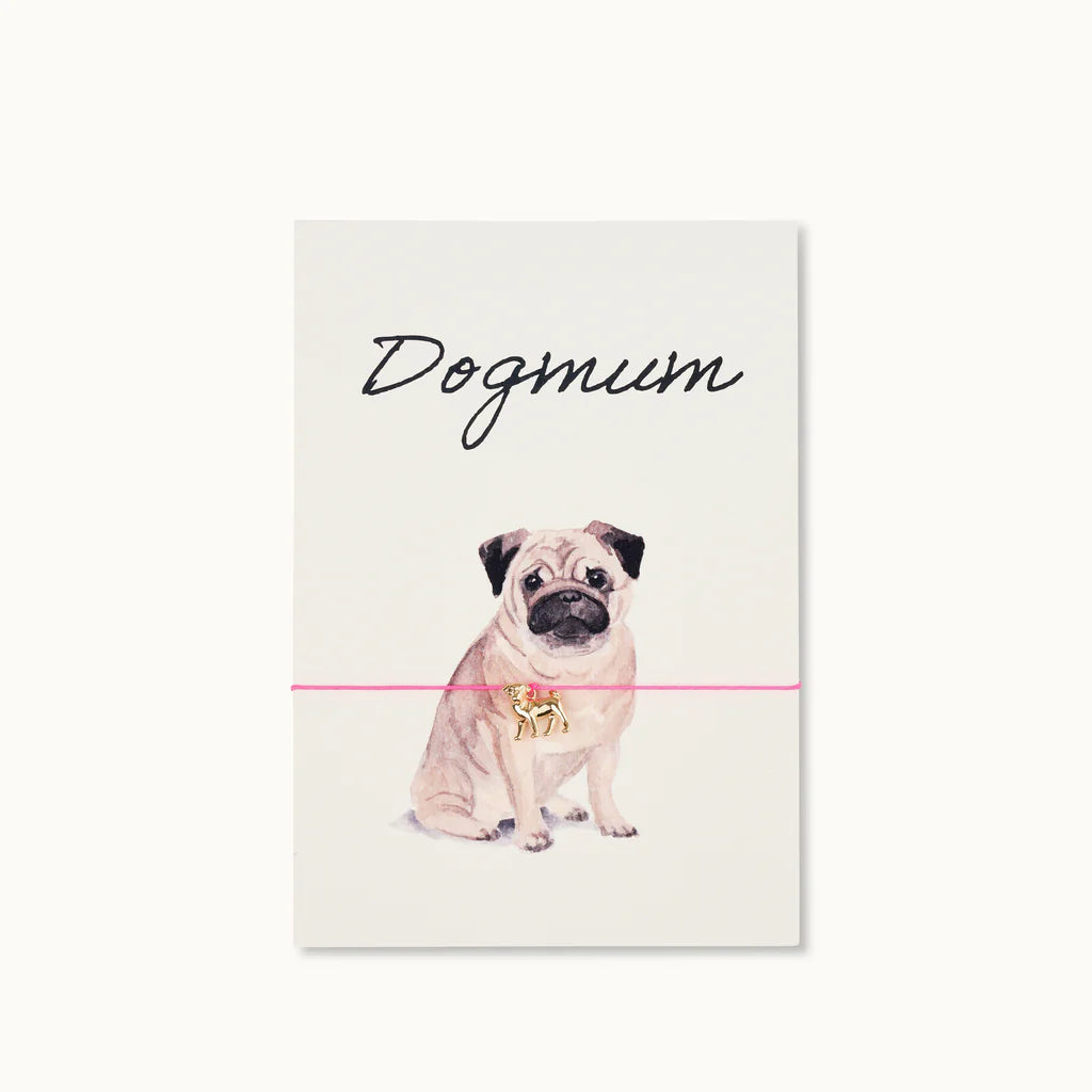 Armband- Karte, Dogmum, Mops, by Ivi