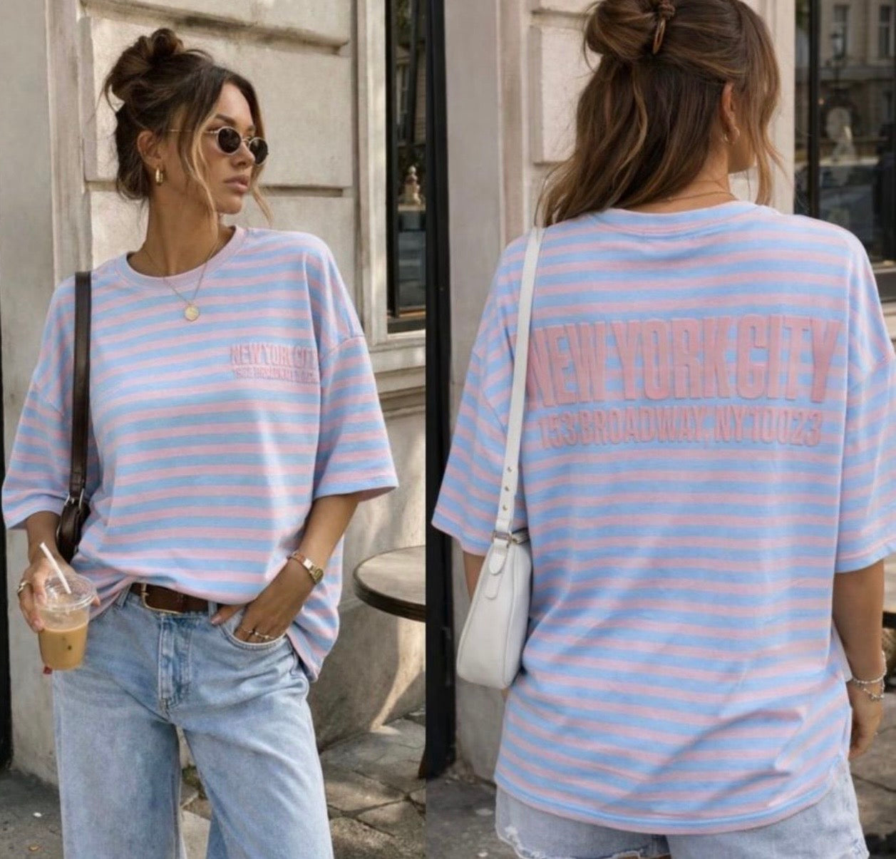T-Shirt New York blau