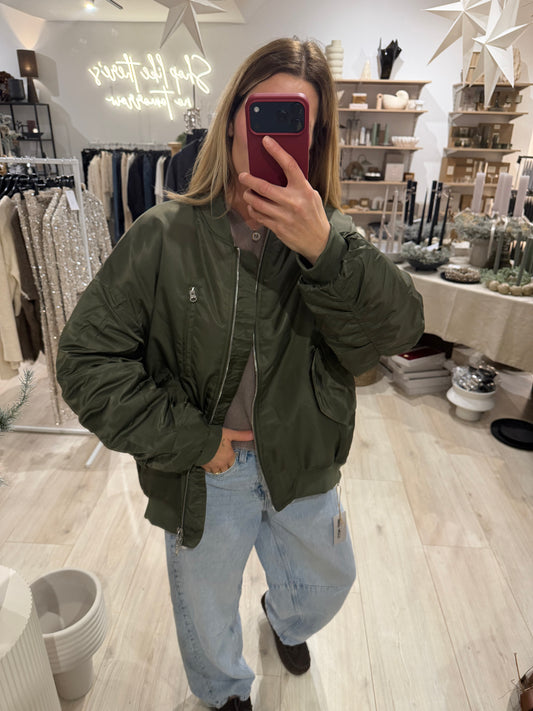 Oversized Bomberjacke Khaki