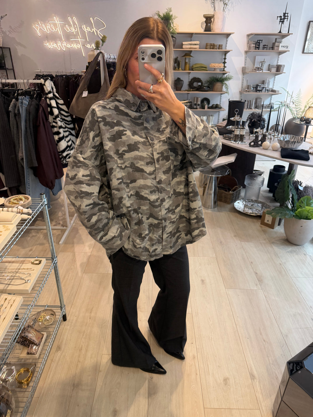 Hemd Camouflage Grey