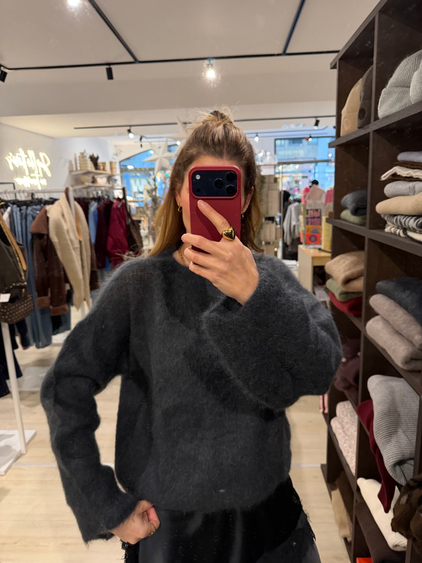 Mohairpullover Fira Anthrazit