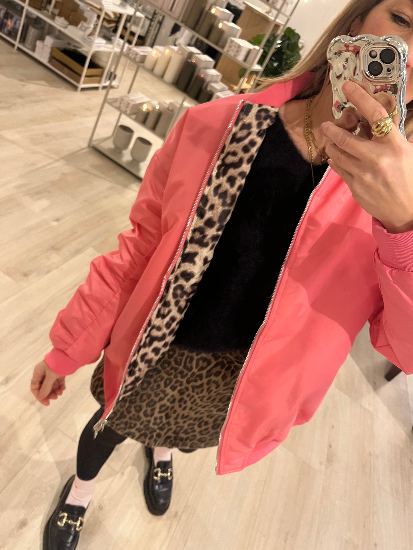 Leo Bomberjacke pink Oversized