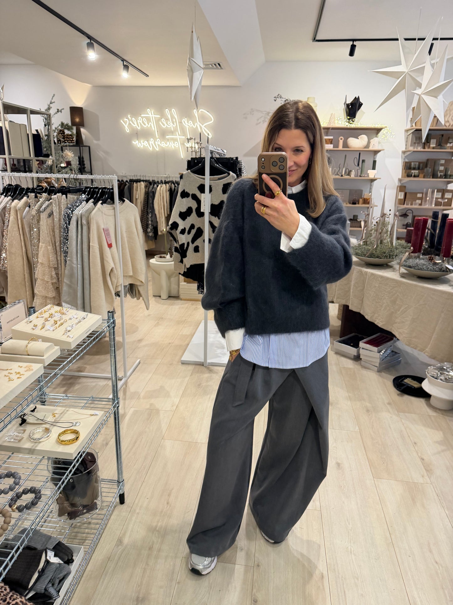 Mohairpullover Fira Anthrazit