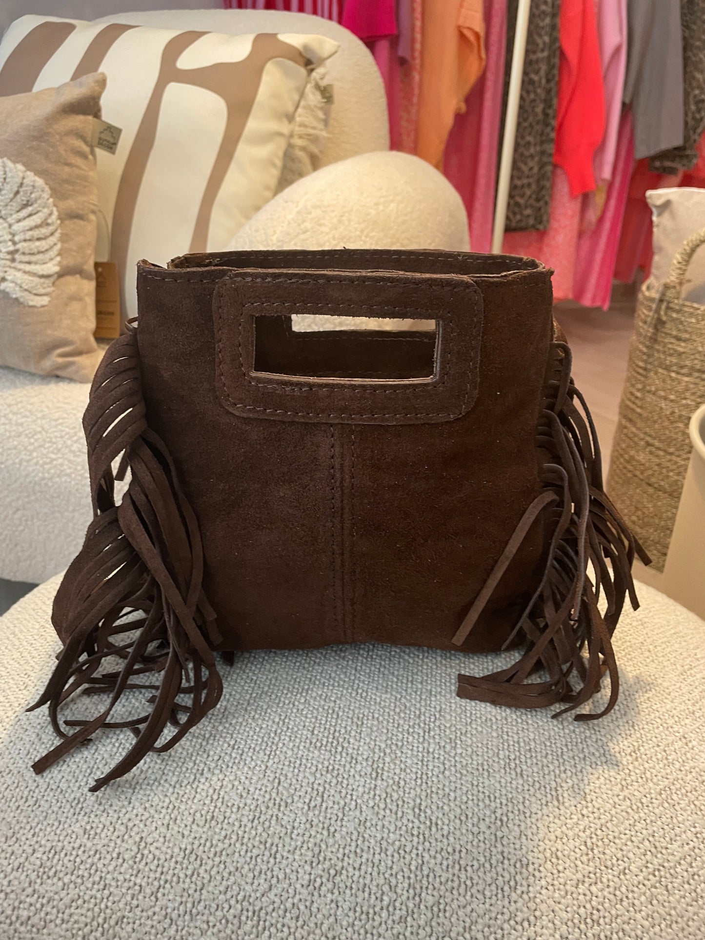 Fransentasche Boho braun