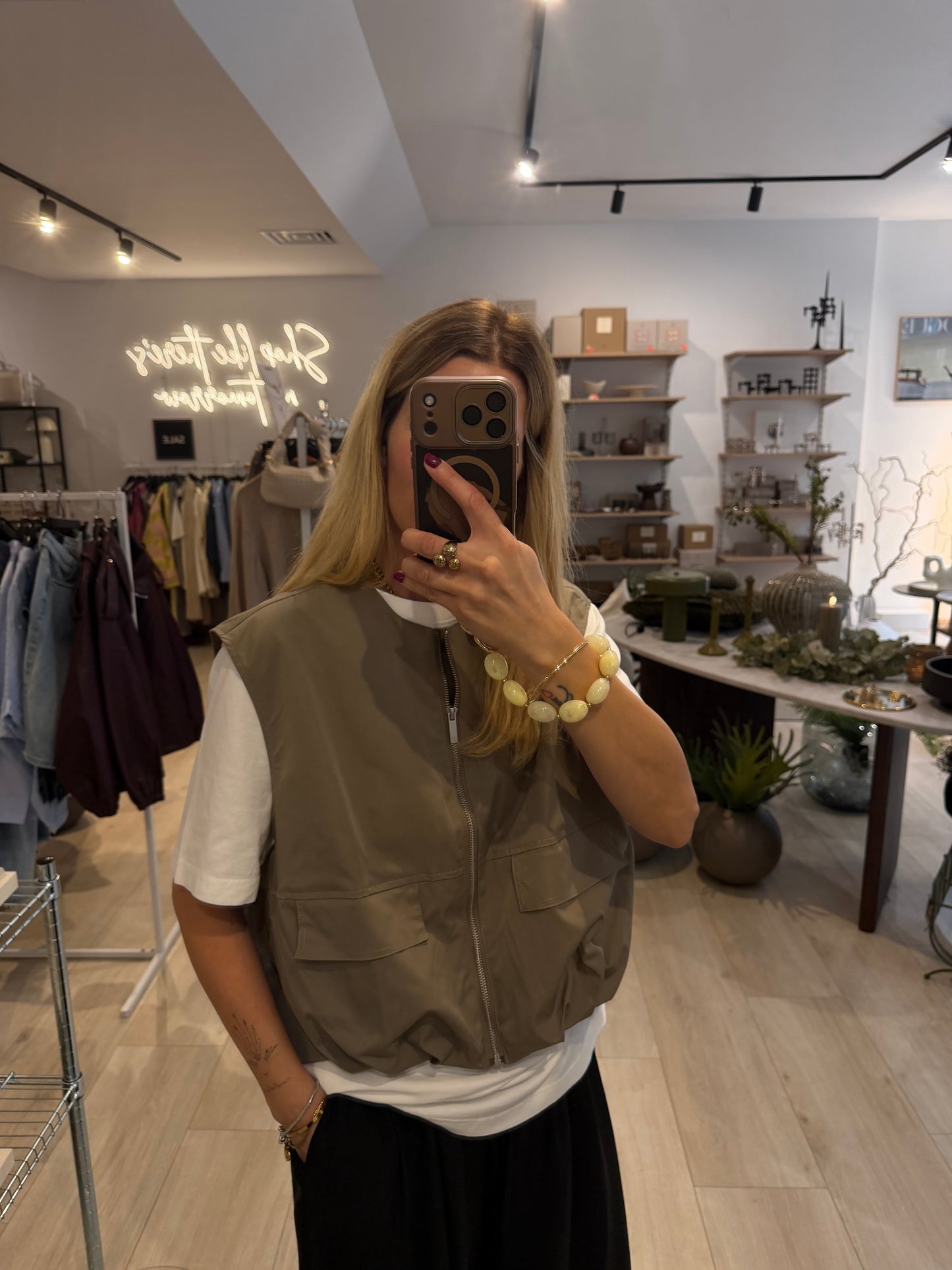 Weste Heriette taupe