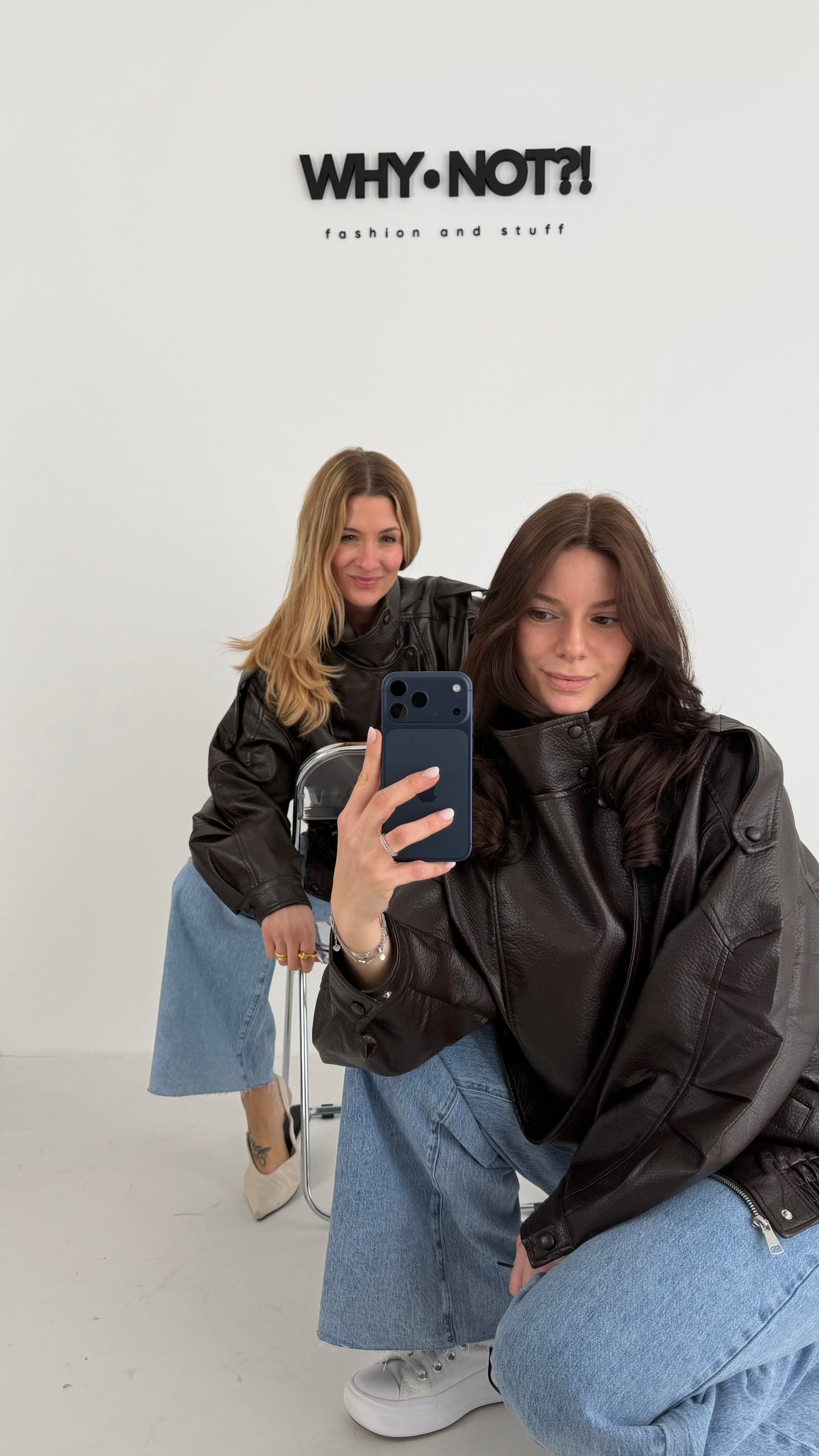 Bikerjacke braun