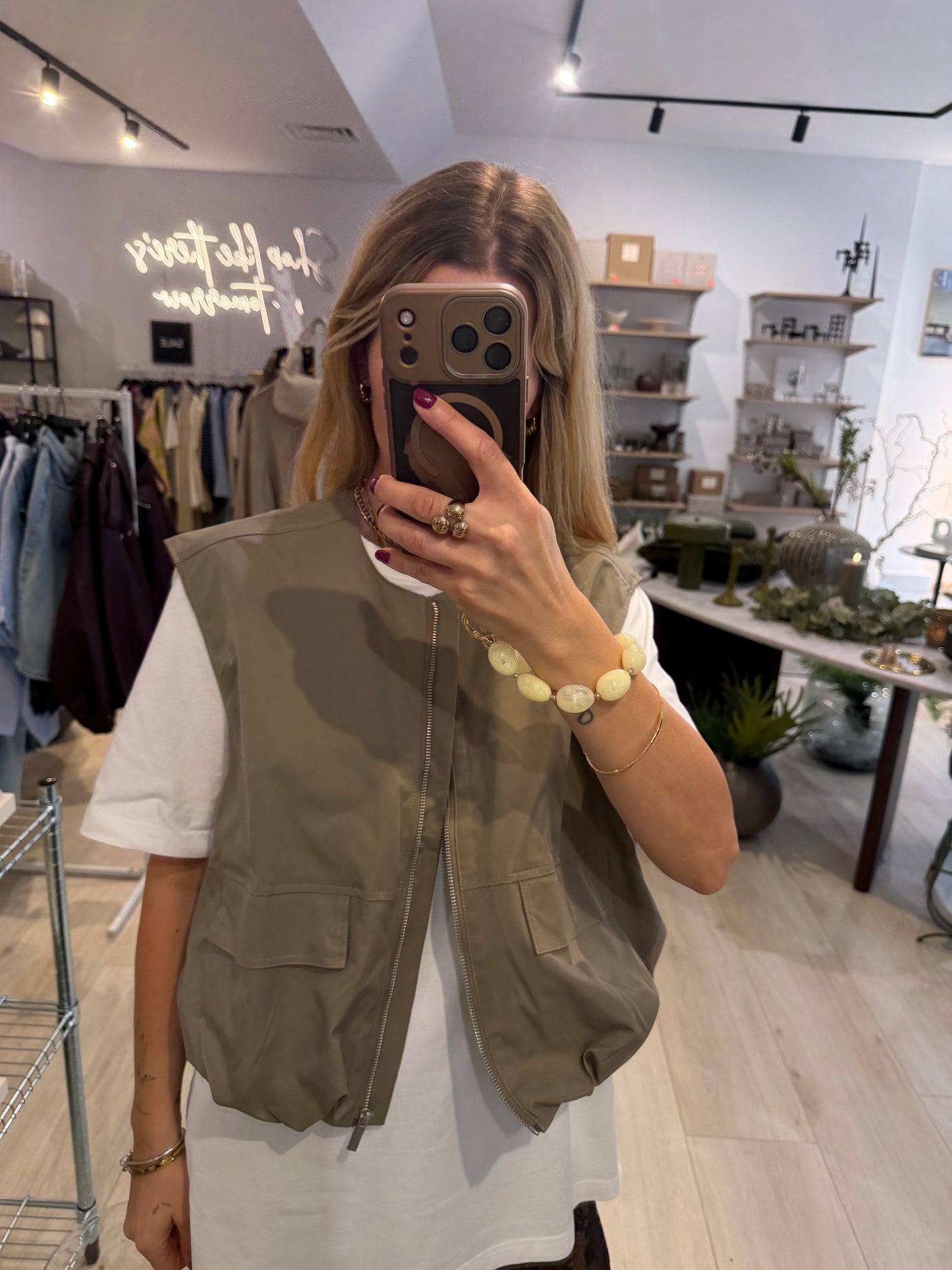 Weste Heriette taupe