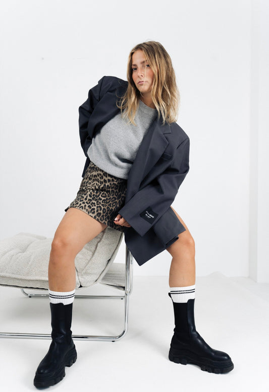 THE STATEMENT Stone Grey Blazer