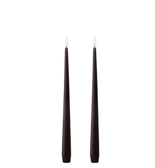 LED Stabkerzen ester & erik 2er Set, 30cm, Espresso #79