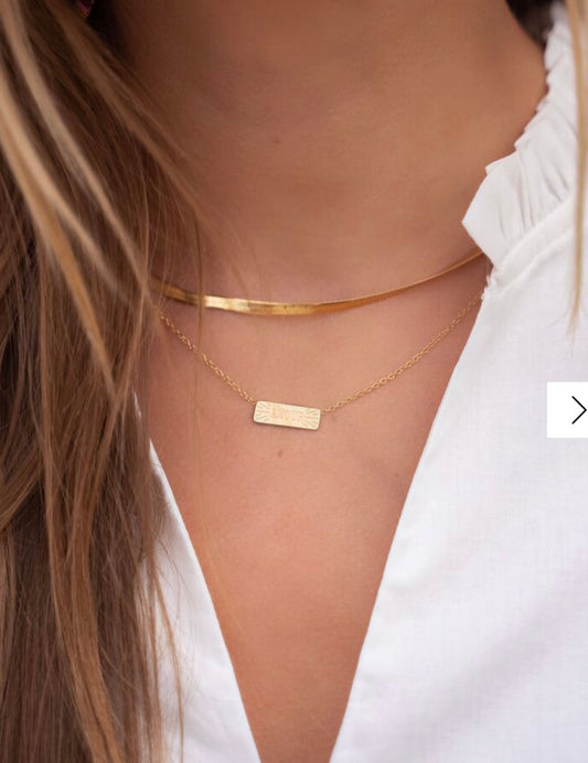 Flache Gliederkette Gold