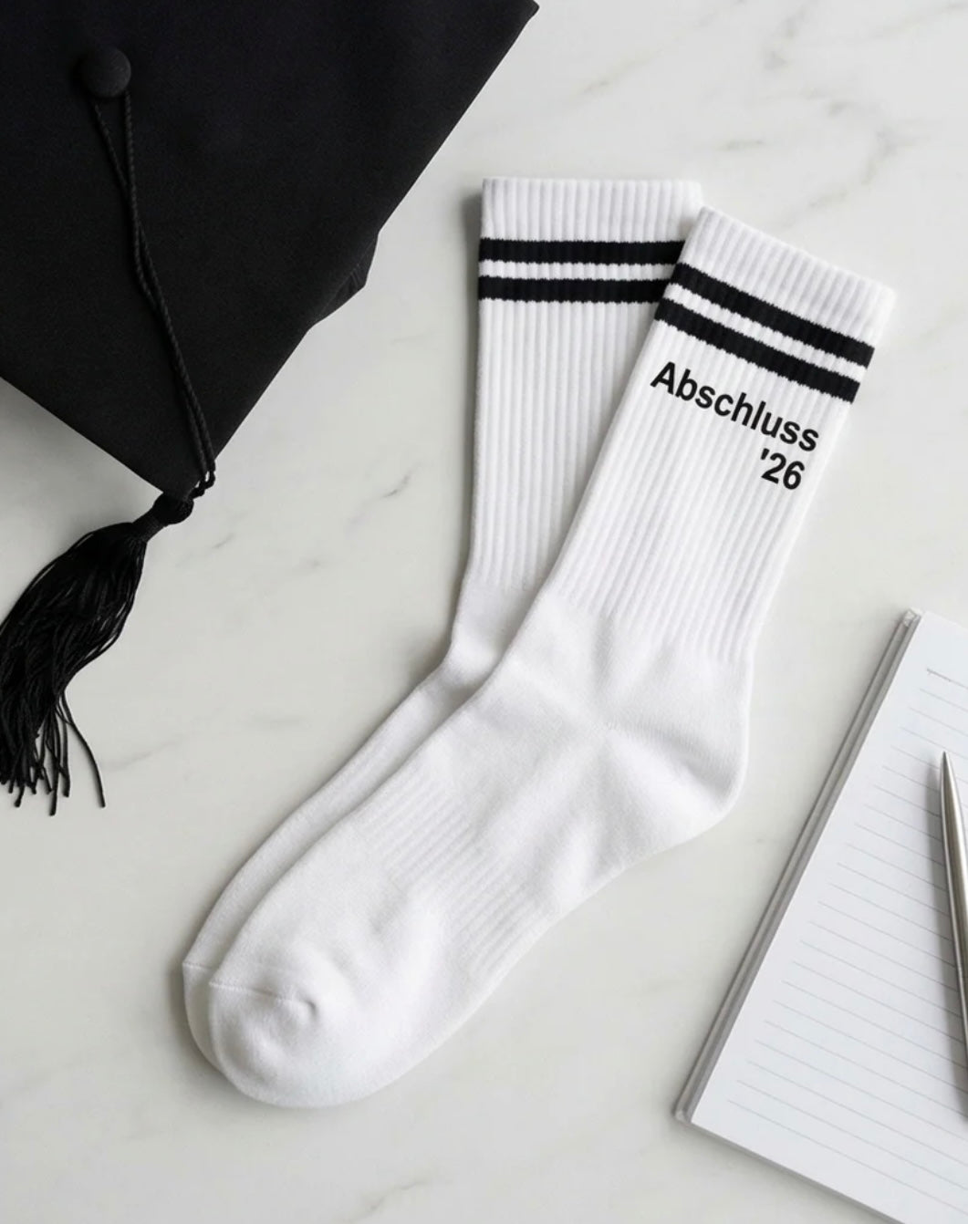 Socken Abschluss 26 schwarz