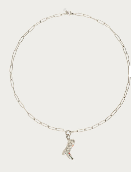 Nomads Gliederkette mit Cowboystiefel Silber