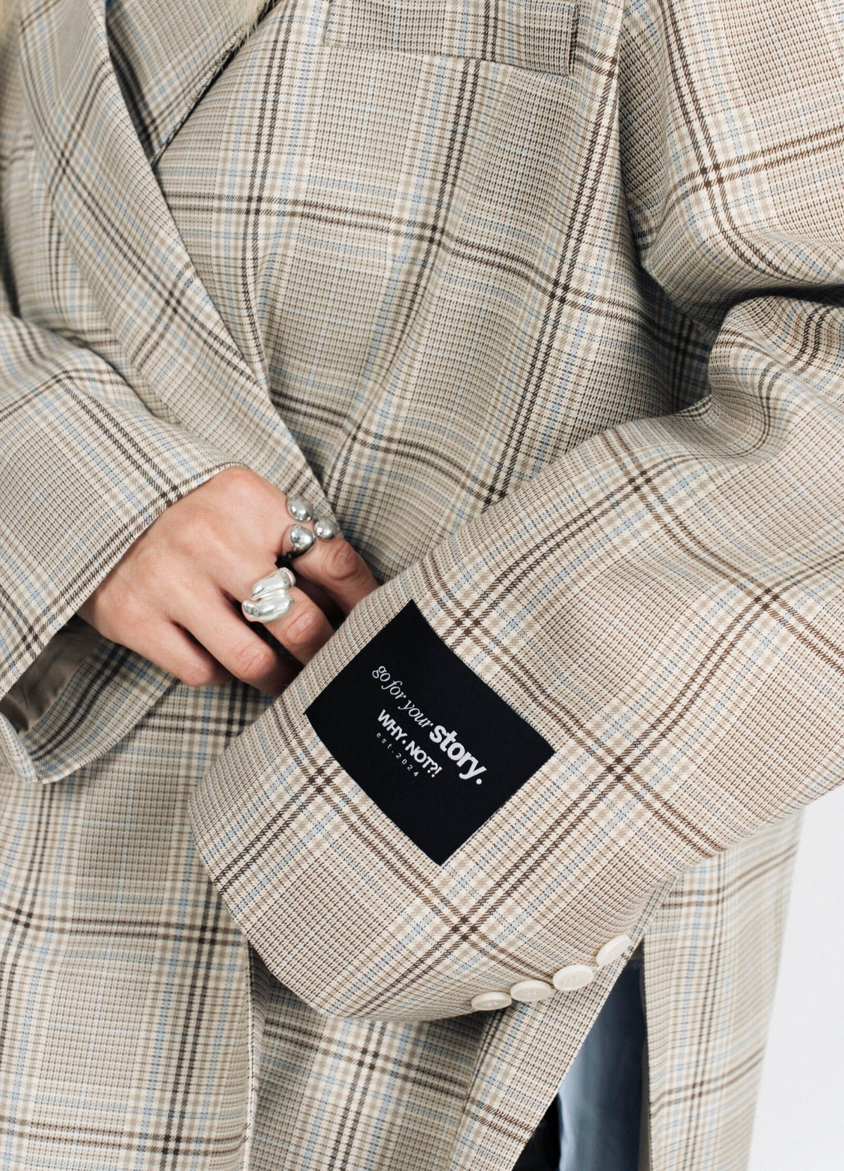 THE STATEMENT Blue/Beige check  Blazer