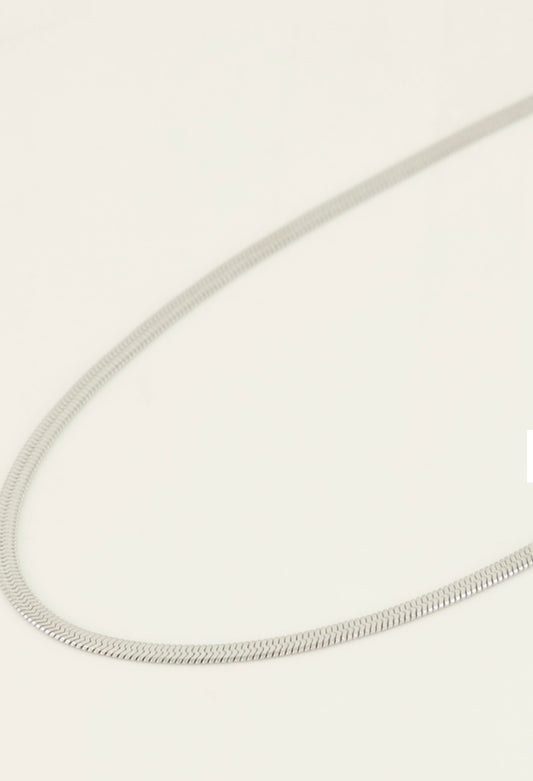 Flache Gliederkette Silber
