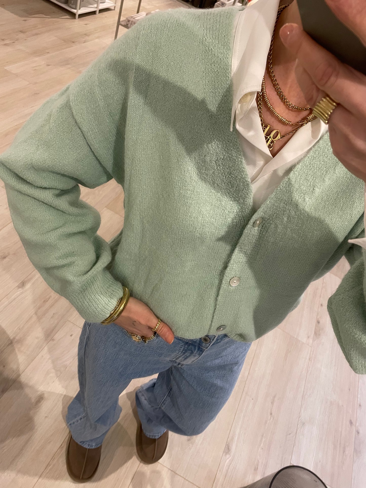 Cardigan Pastell mint