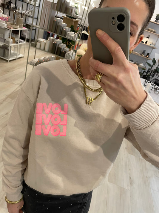 Love Pullover beige