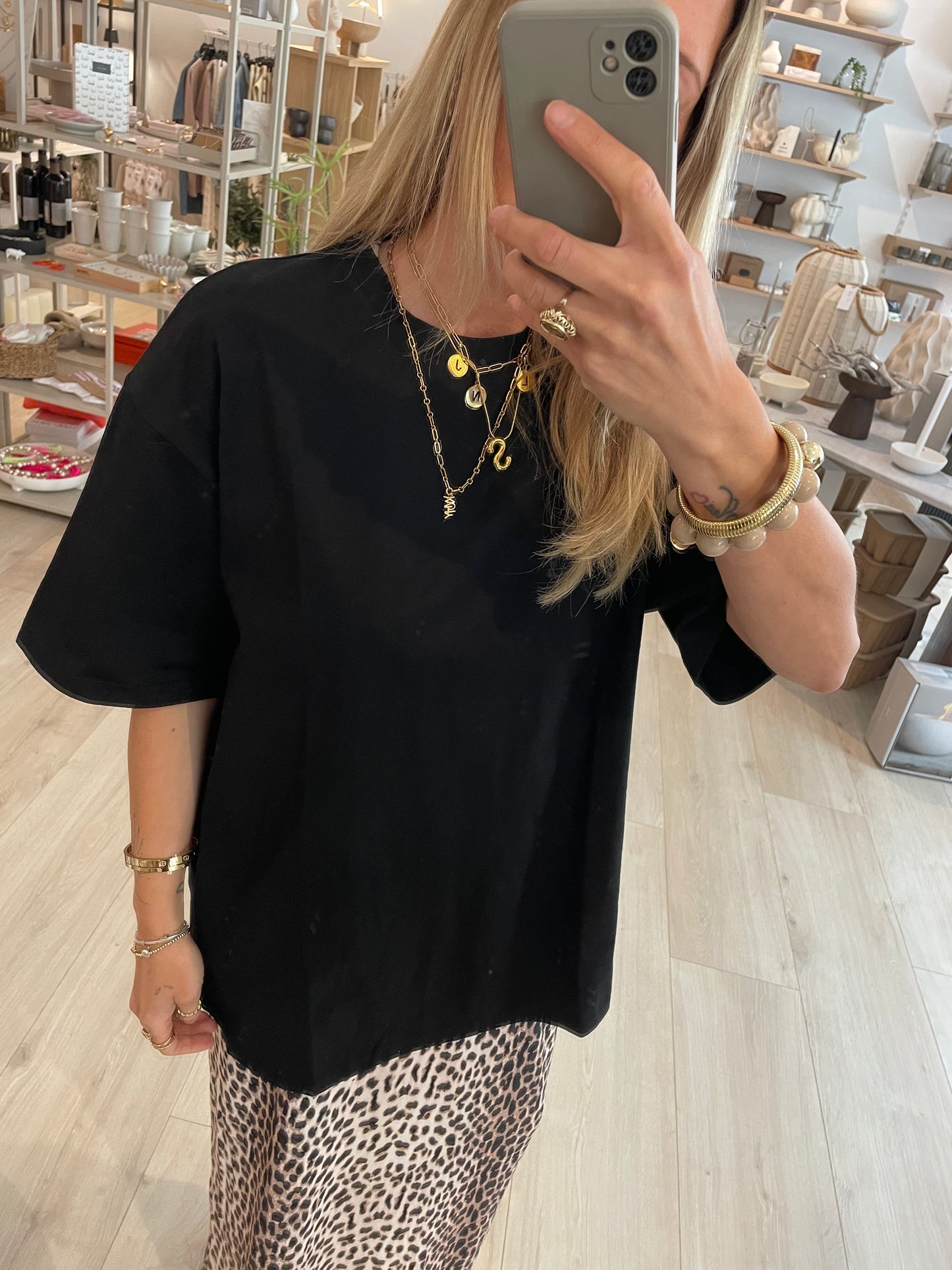 Oversizedshirt schwarz
