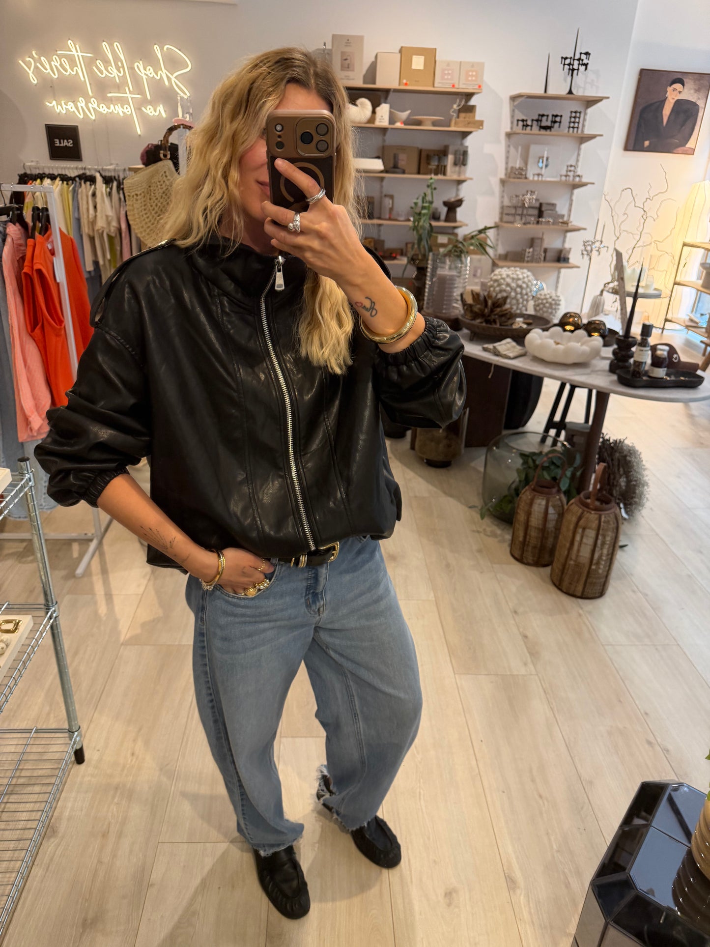 Bikerjacke Eve schwarz