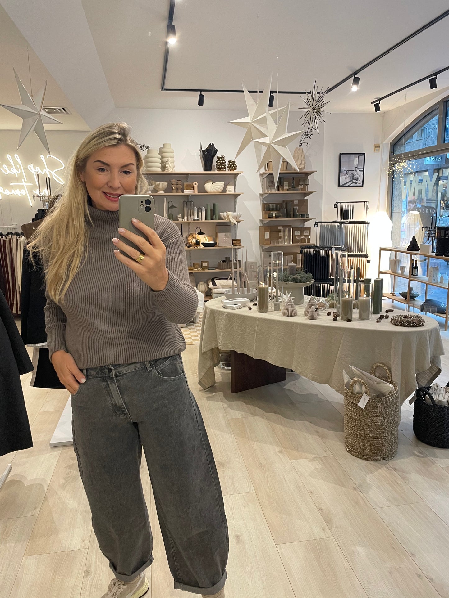 Rollkragenpullover Ellen taupe