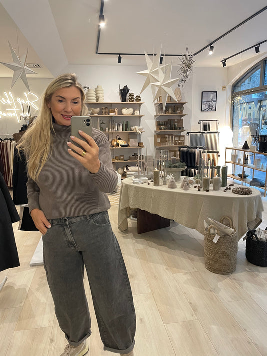 Rollkragenpullover Ellen taupe