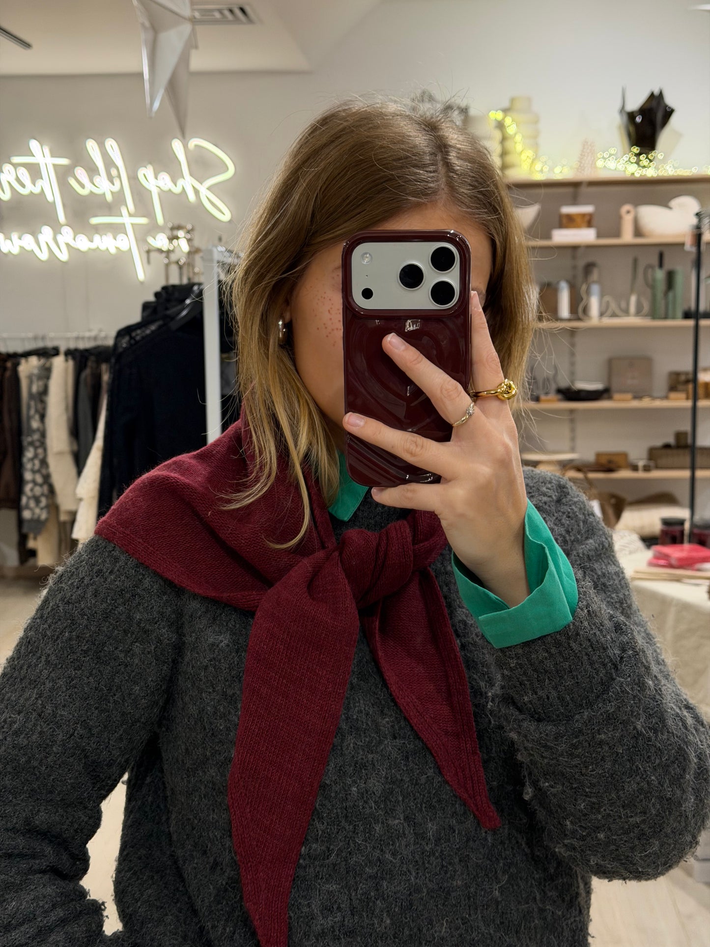 Dreieckstuch Bordeaux