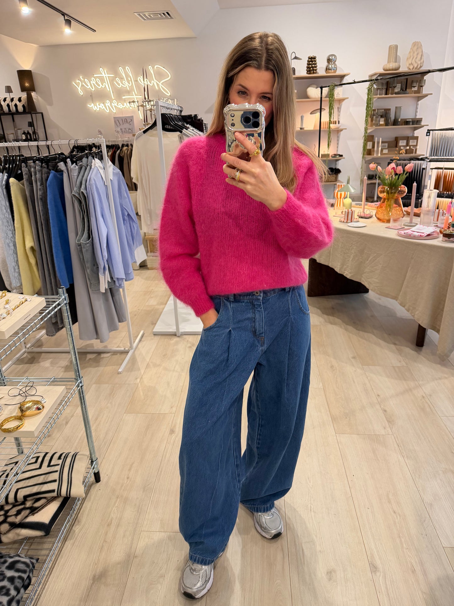 Mohair Pullover pink