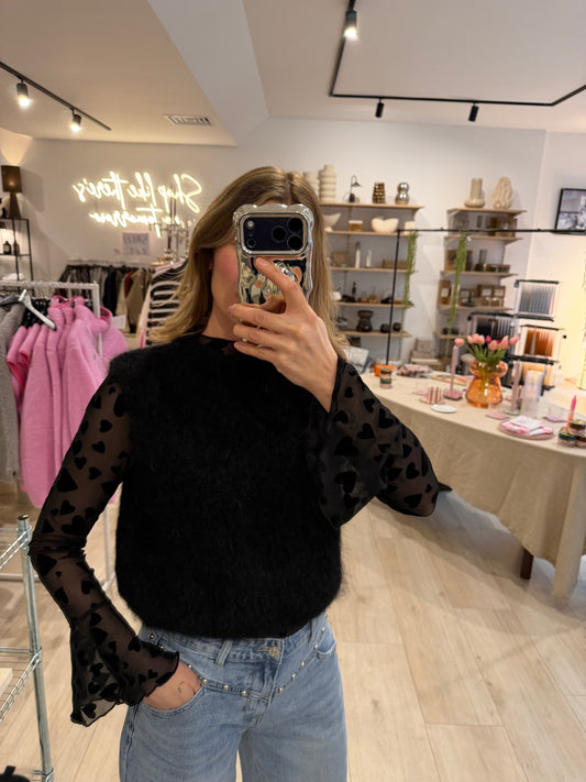 Mohair Pullunder schwarz