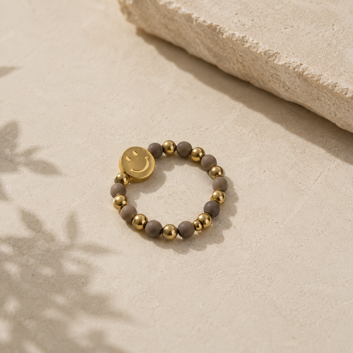 Ring Smiley taupe