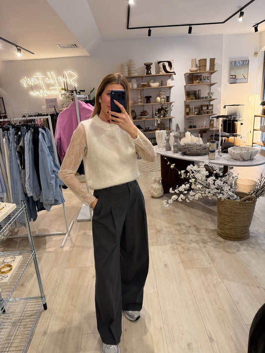 Mohair Pullunder ecru