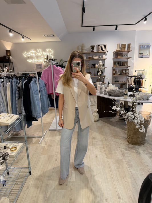 Blazerweste beige