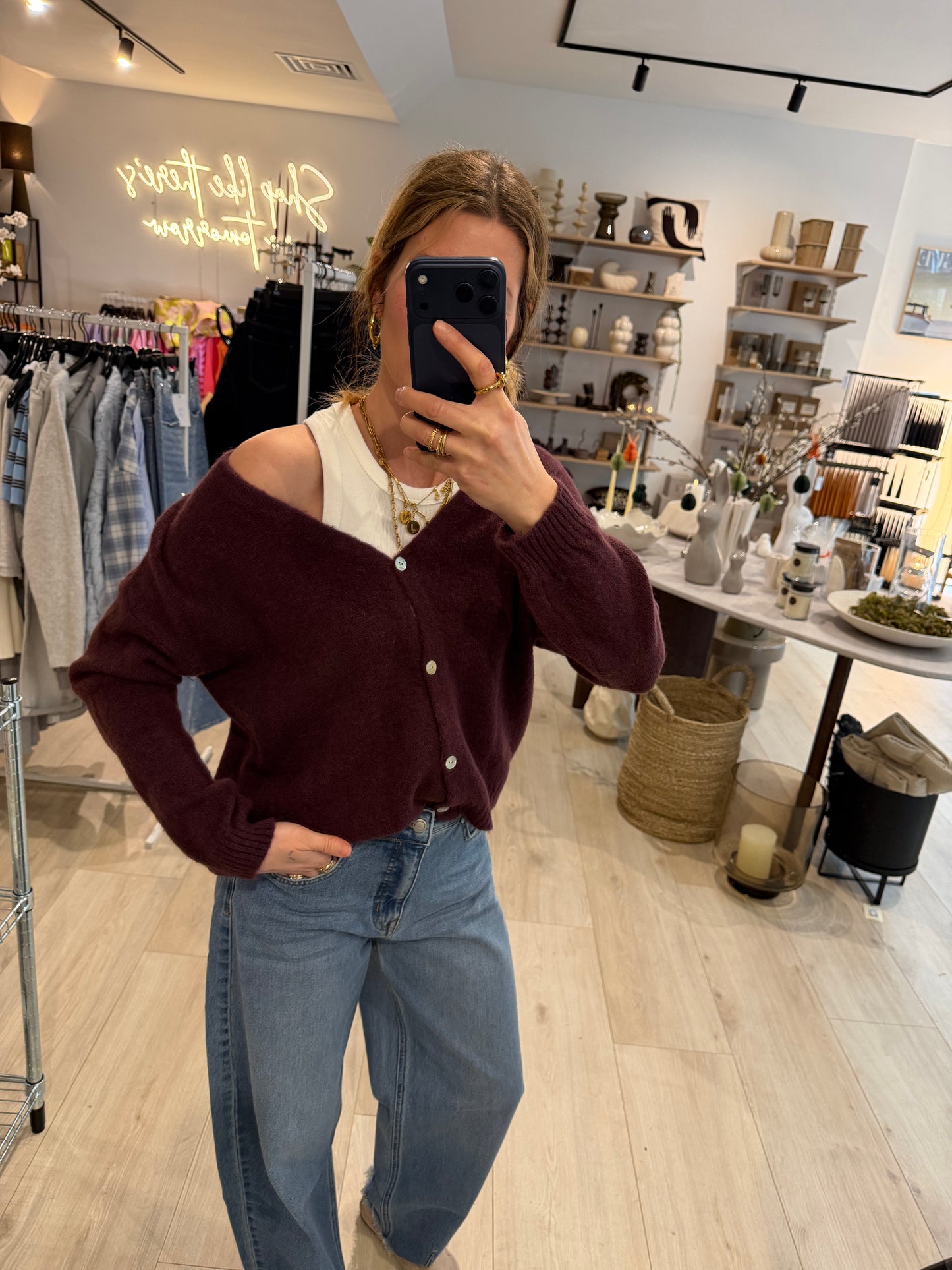 Cardigan plum