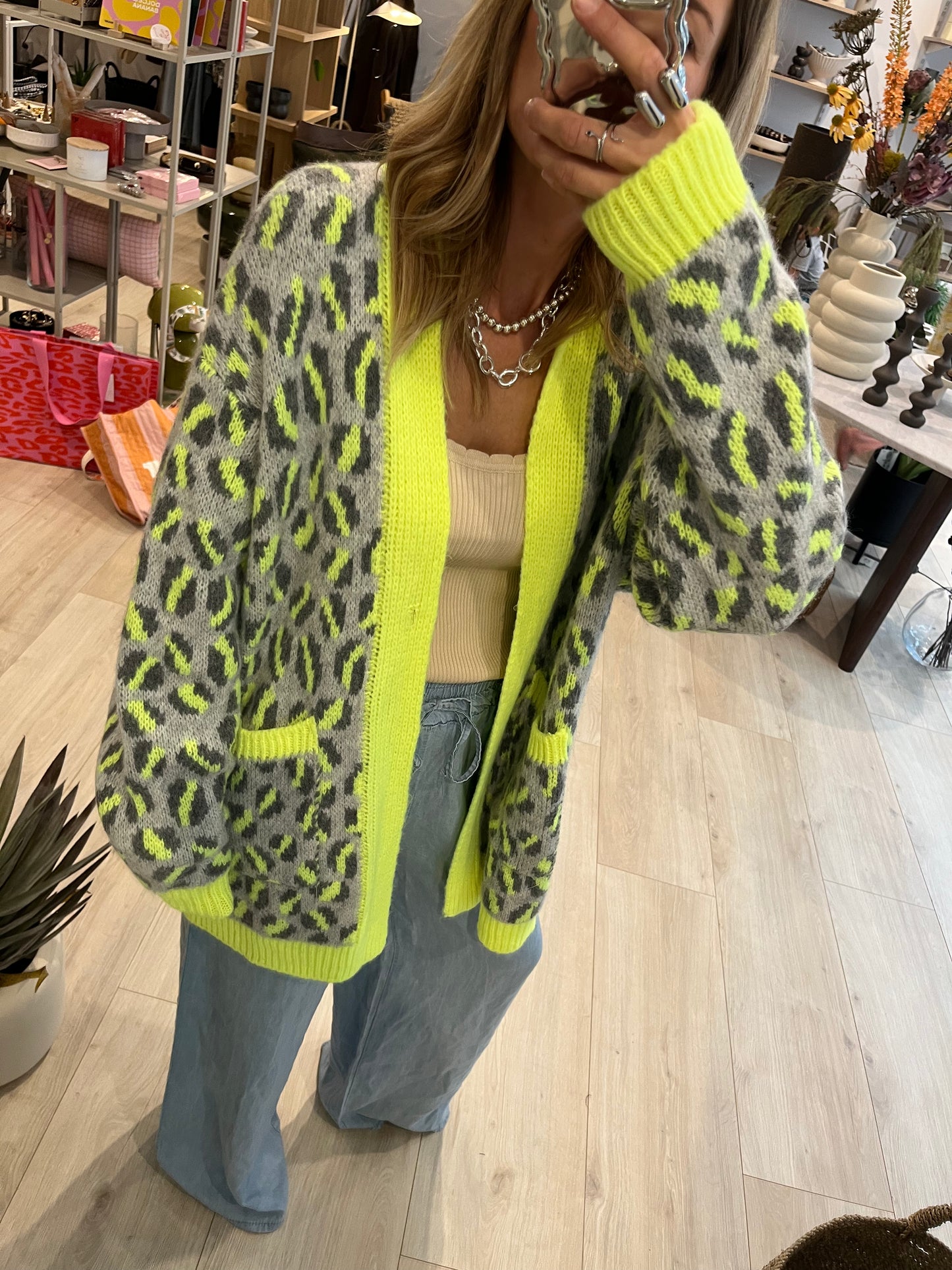 Cardigan Kim grün Neon