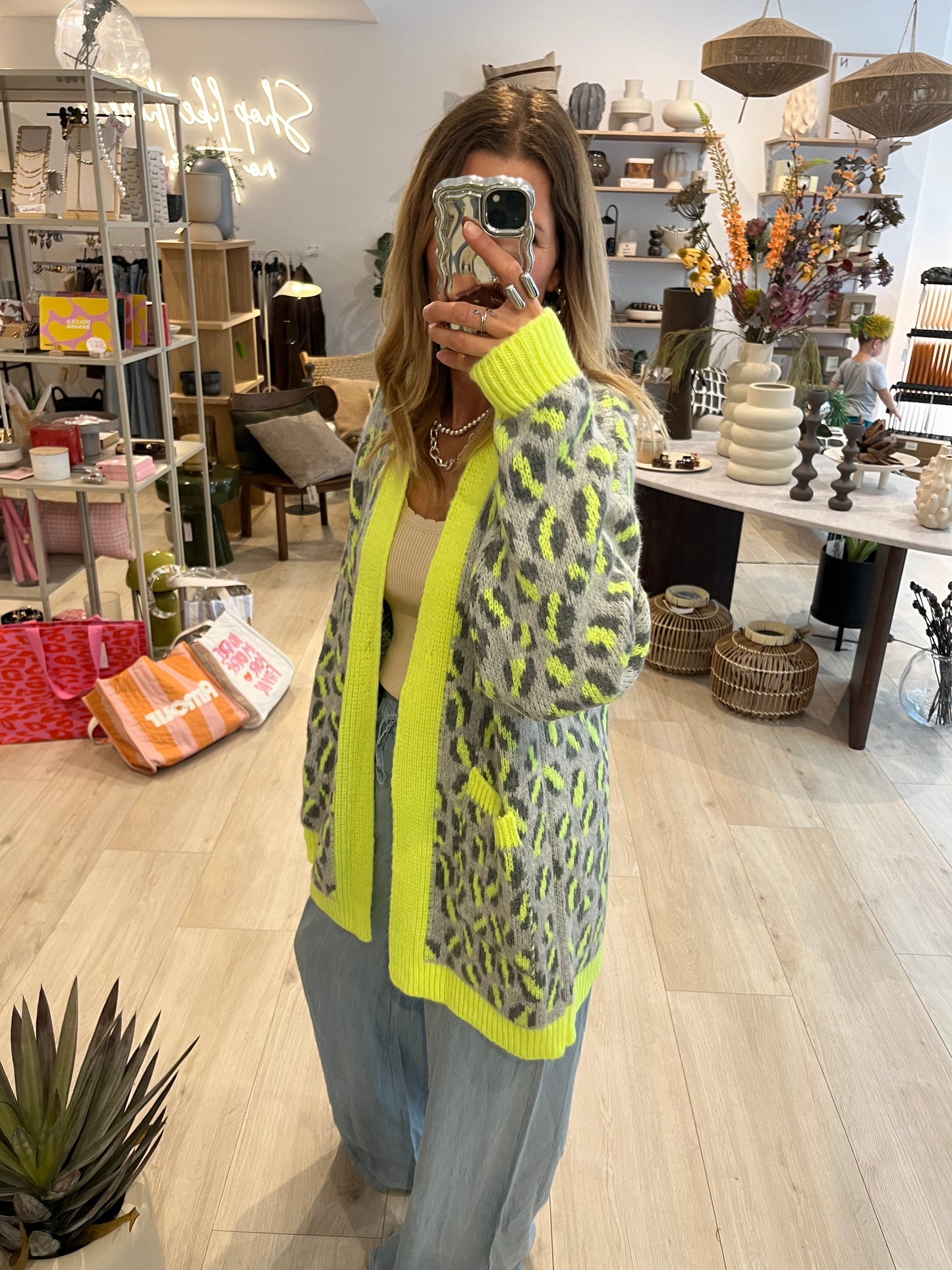 Cardigan Kim grün Neon