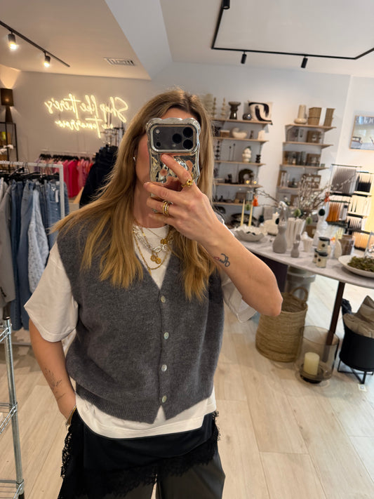 Wollweste grau
