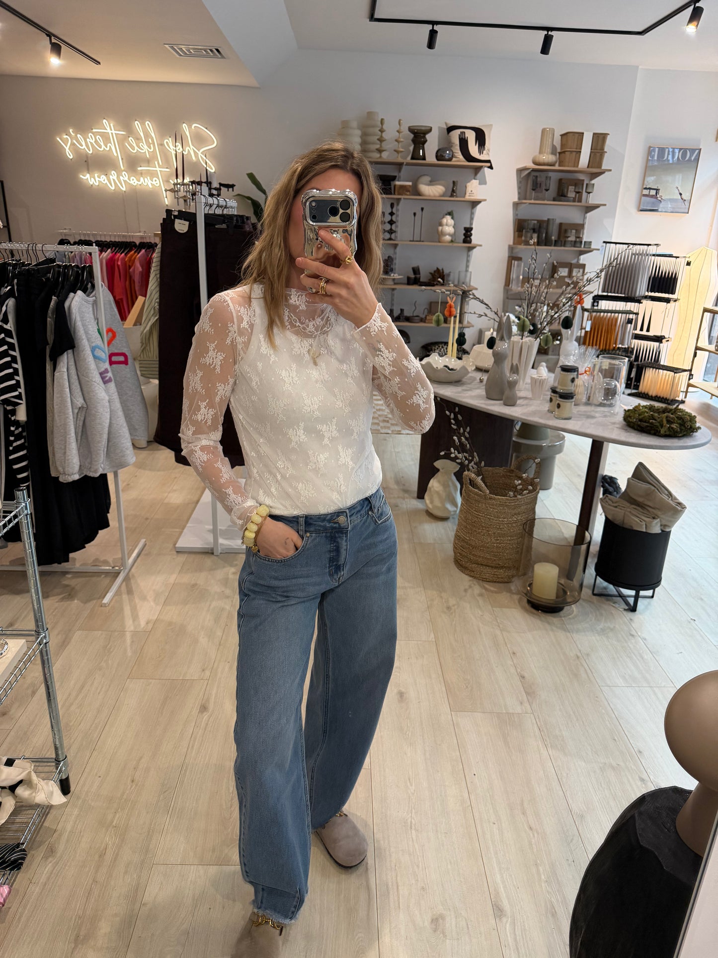 Spitzenshirt weiß