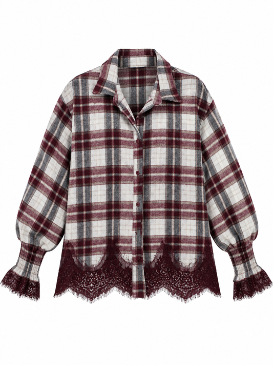 Hemd Milano Lace Bordeaux