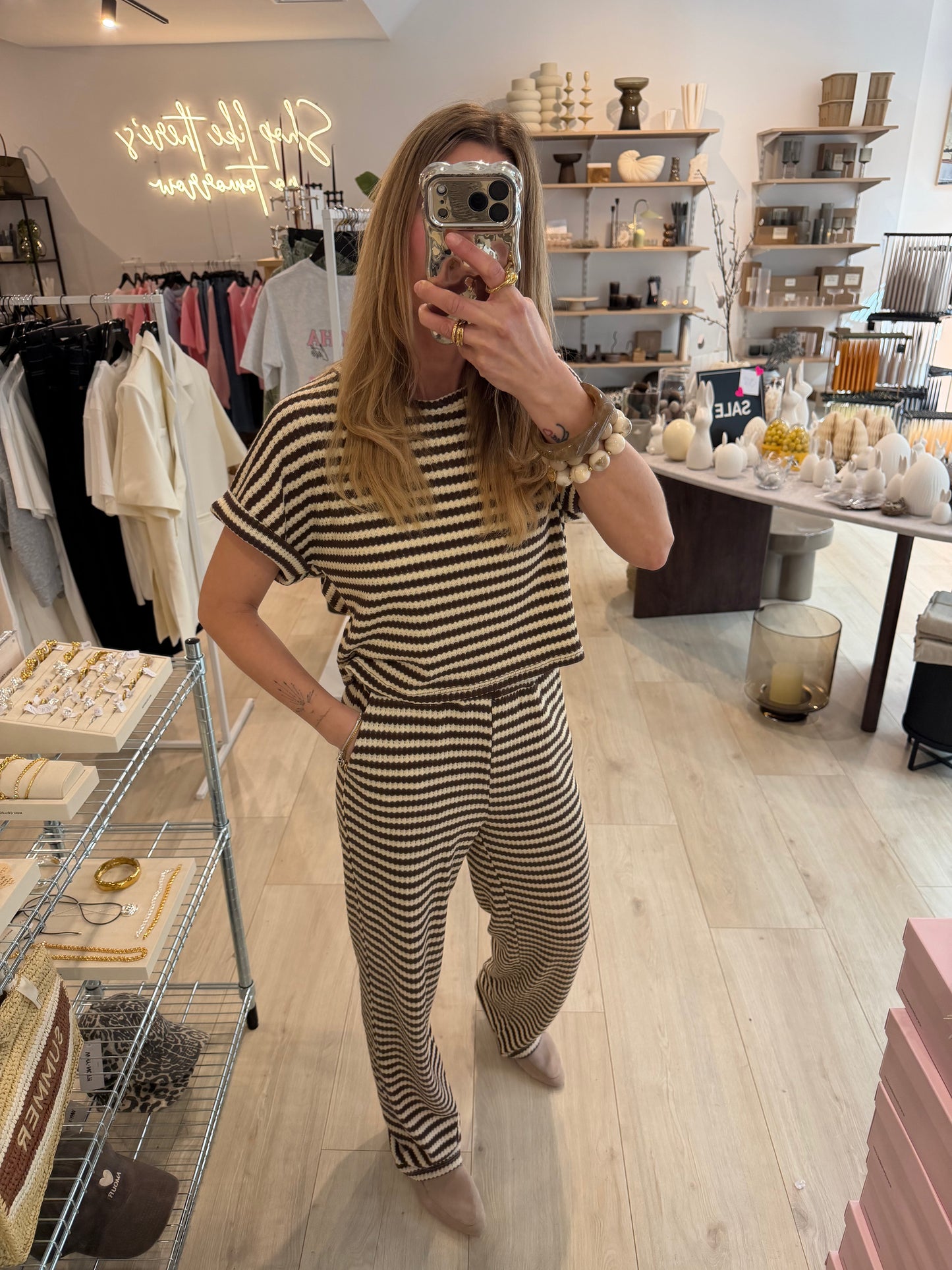 Set Stripes Braun