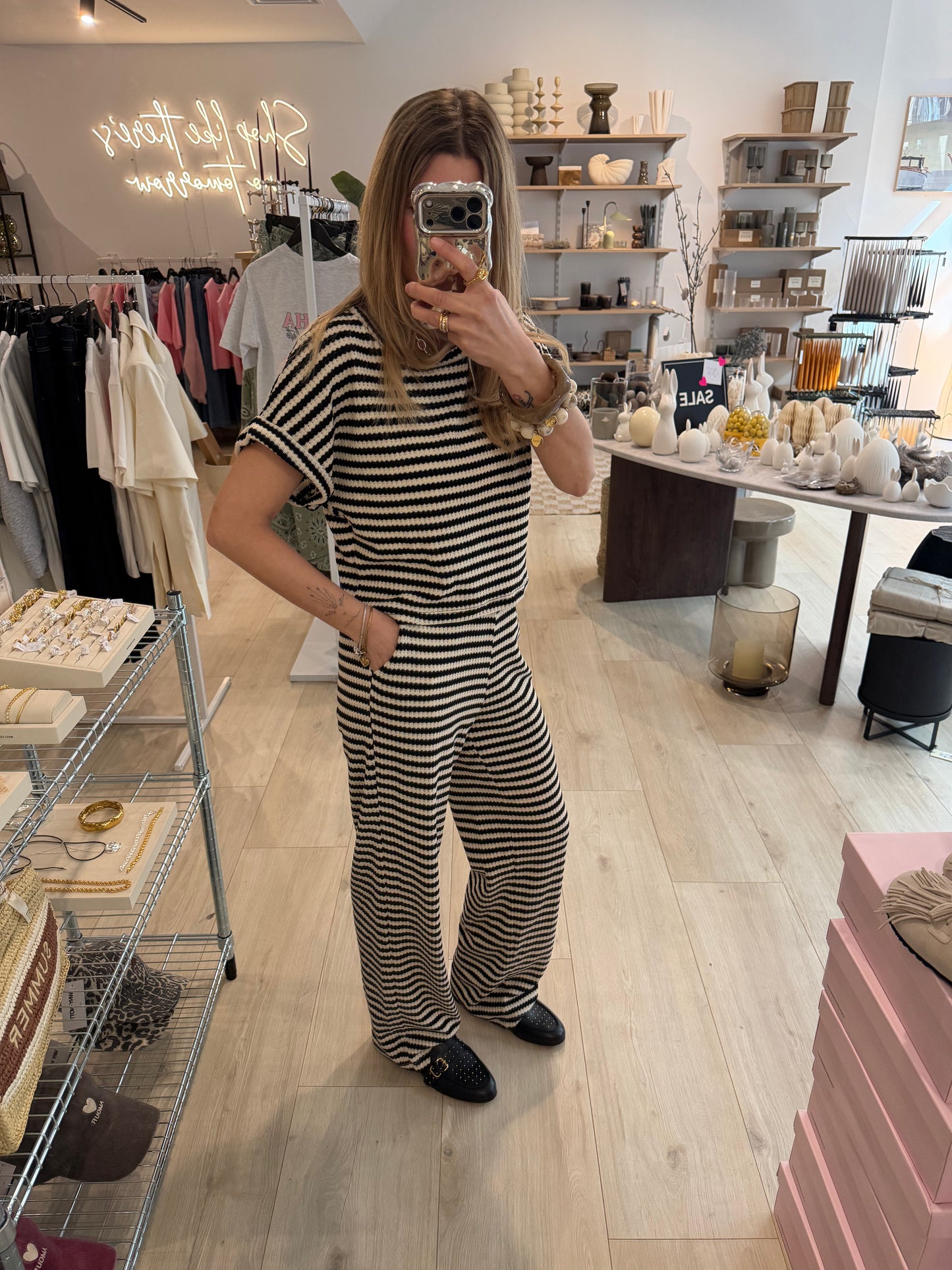 Set stripes schwarz