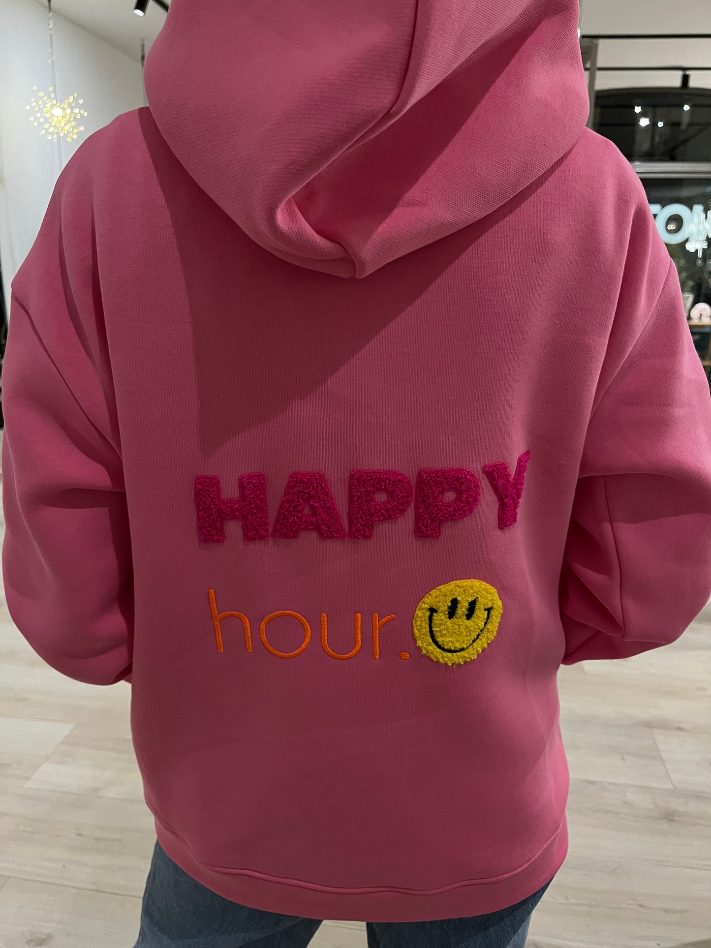 Hoodie Happy Hour pink