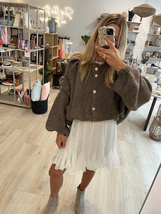 Cardigan mit Rüschen Schlamm
