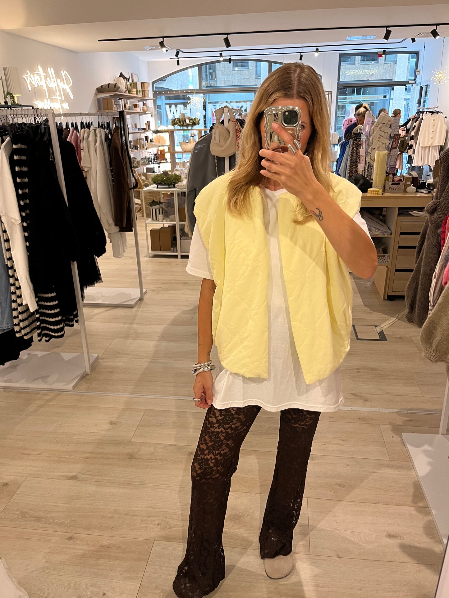 Oversized Weste gelb