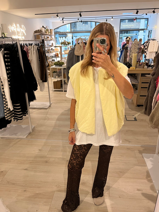 Oversized Weste gelb