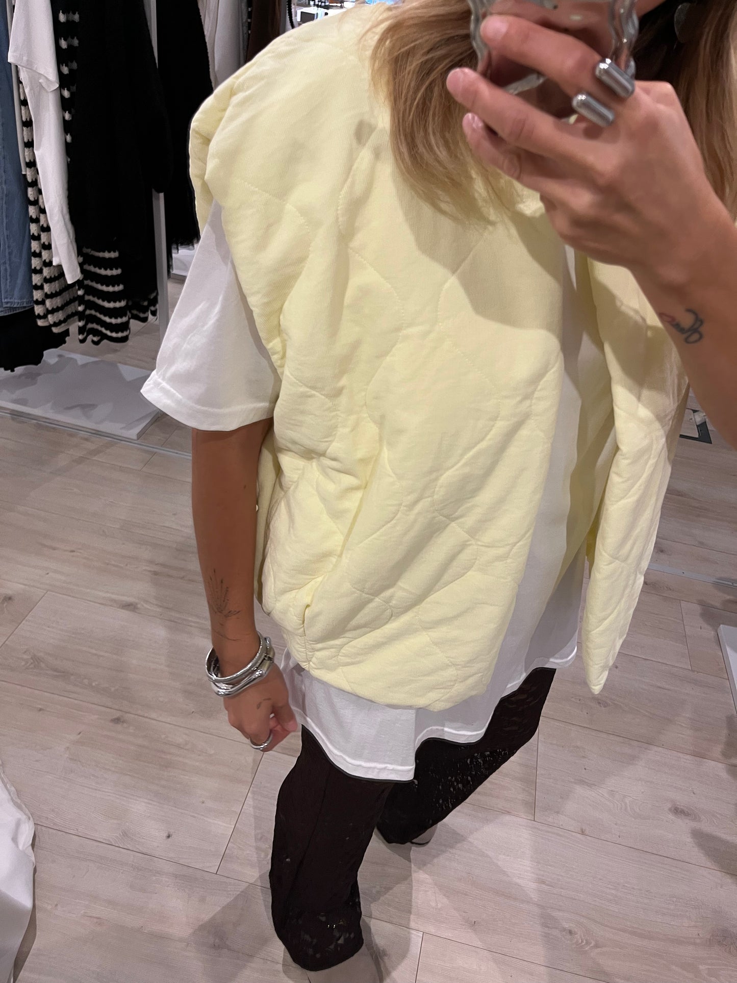 Oversized Weste gelb