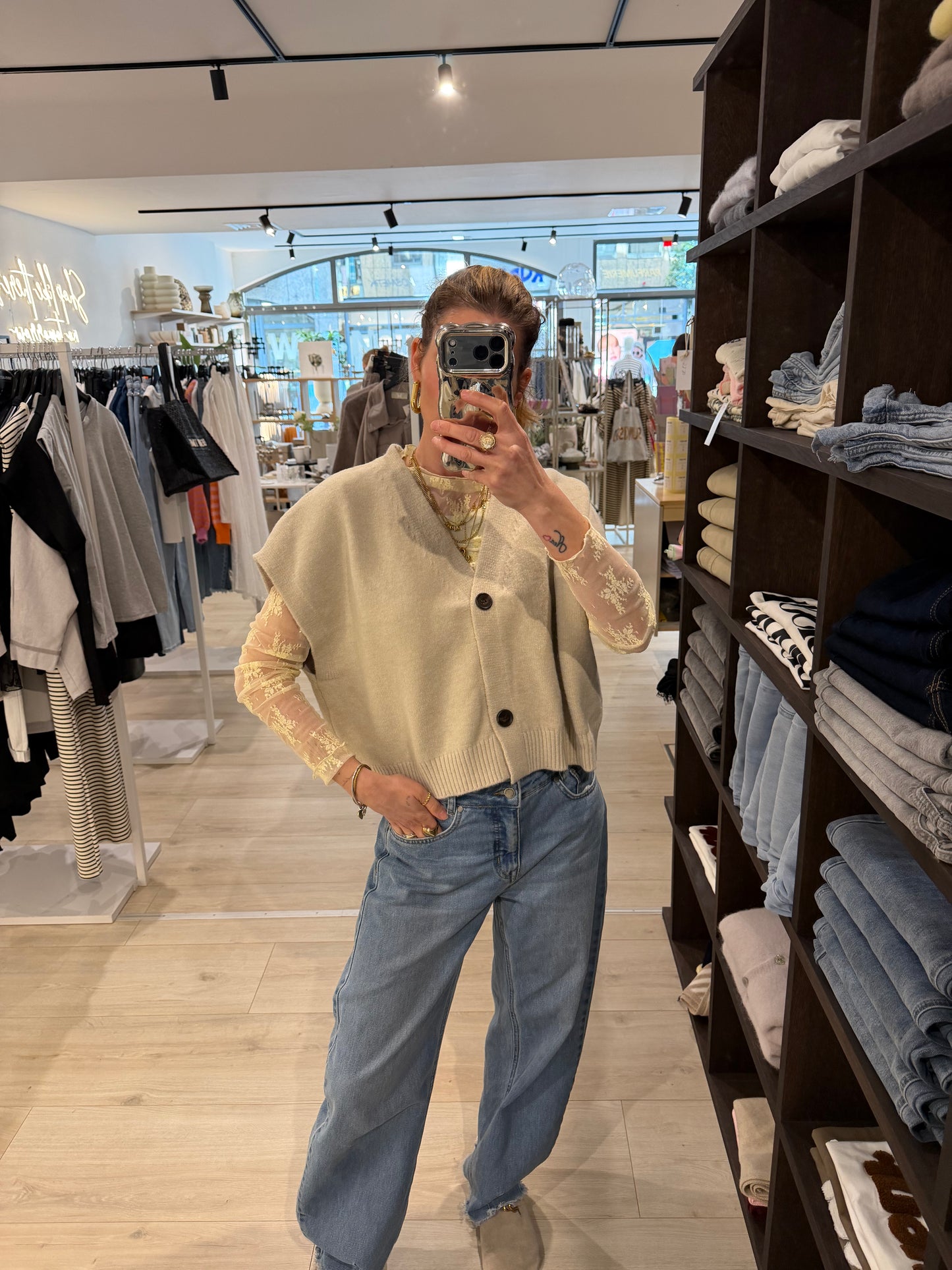 Weste beige