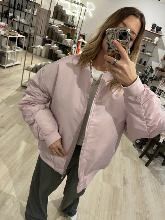 Bomberjacke oversized light rose