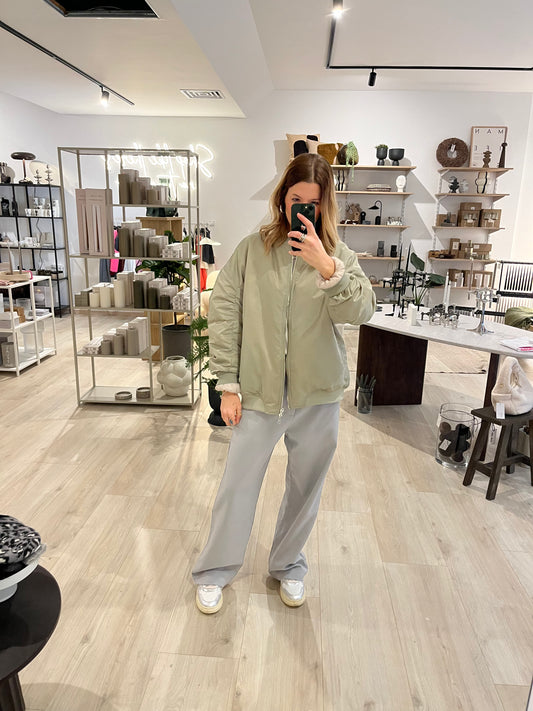 Bomberjacke oversized light khaki