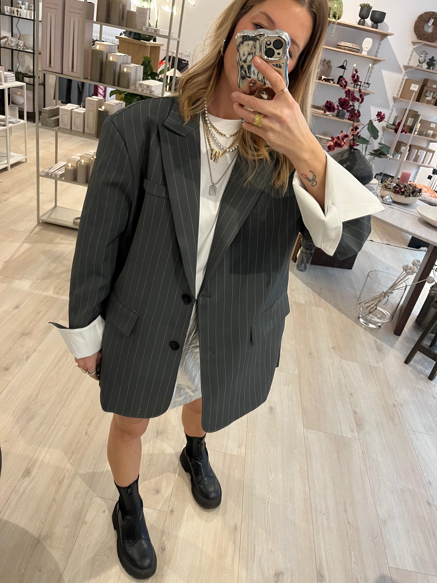 Blazer Oversized Nadelstreifen