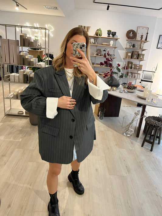 Blazer Oversized Nadelstreifen