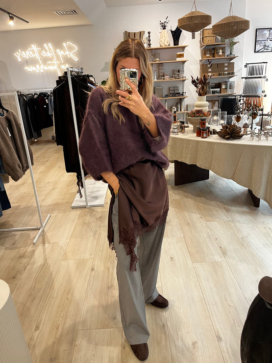 Spitzenkleid braun